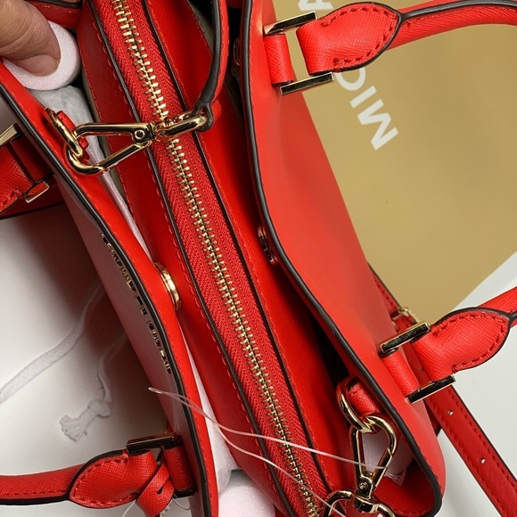 Michael kors savannah small satchel leather red - Picture 6 of 8